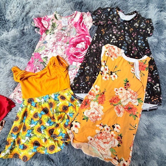 bundle lot 2T 3T girls dress spring Summer dresses prints solid - Picture 3 of 6
